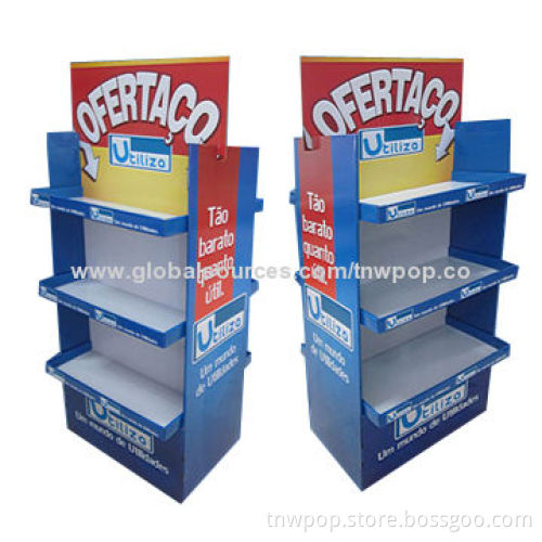 POP Pallet Display Stands, Two Sided, Show Items All-around, Customized Size and Design
